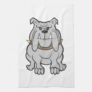 Bulldog cartoon theedoek