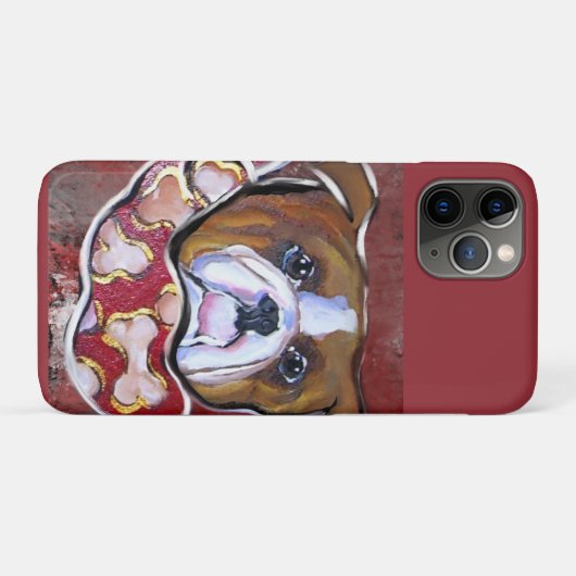Bulldog Case-Mate iPhone Case (Achterkant (horizontaal))