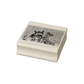 BULLDOG & CAT ROBOTS SCI FI RUBBER STEMPEL (Stempel)