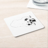 Bulldog Cheer Tafel Coaster Kartonnen Onderzetters (Schuin)