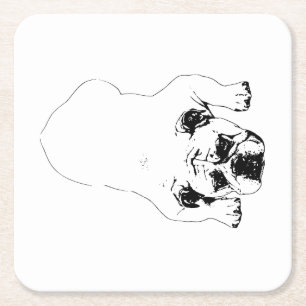 Bulldog Cheer Tafel Coaster Kartonnen Onderzetters