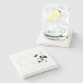 Bulldog Cheer Tafel Coaster Stenen Onderzetter (Zijkant)