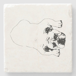 Bulldog Cheer Tafel Coaster Stenen Onderzetter