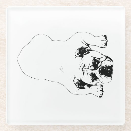 Bulldog Cheer Tafel Onderzetter (Voorkant)