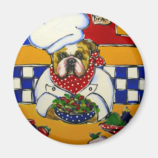Bulldog Chef Magneet (Voorkant)