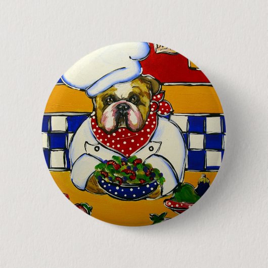 Bulldog Chef Ronde Button 5,7 Cm (Voorkant)