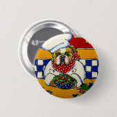 Bulldog Chef Ronde Button 5,7 Cm (Voorkant /achterkant)