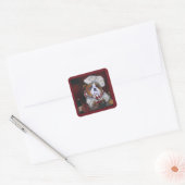 Bulldog Chef Vierkante Sticker (Envelop)