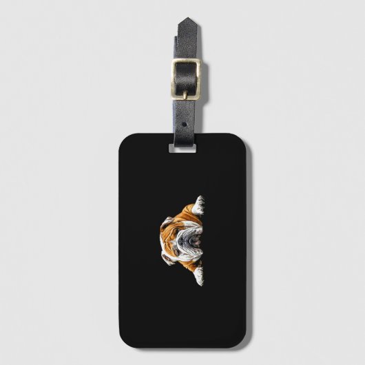 Bulldog Chill Pose Bagagelabel (Voorkant (verticaal))