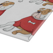 bulldog chillin sweater cartoon snijplank (Hoek)