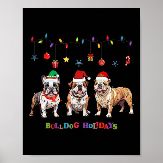 Bulldog Christmas3 Poster (Voorkant)