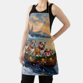 Bulldog Christmas Boat Holiday Schort (Insitu)