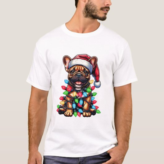 Bulldog Christmas Funny T-shirt (Voorkant)