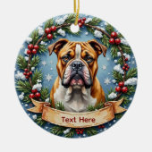 Bulldog Christmas Ornament (Voorkant)