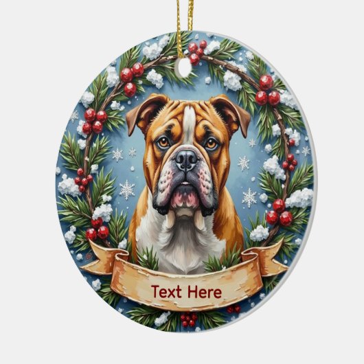 Bulldog Christmas Ornament (Links)