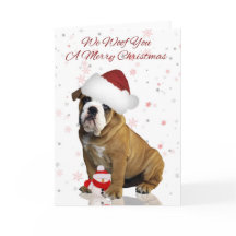 Bulldog Christmas Wenskaart