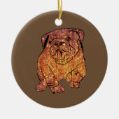 Bulldog Circle-Ornament Keramisch Ornament (Voorkant)