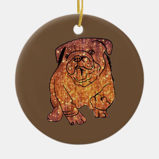 Bulldog Cirkel Ornament (Voorkant)