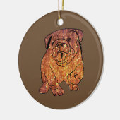 Bulldog Cirkel Ornament (Links)