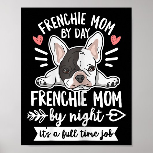 Bulldog citaat voor je franse moeder poster (Voorkant)