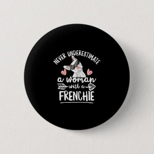 Bulldog citaat voor uw franse vrouw ronde button 5,7 cm