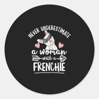 Bulldog citaat voor uw franse vrouw ronde sticker