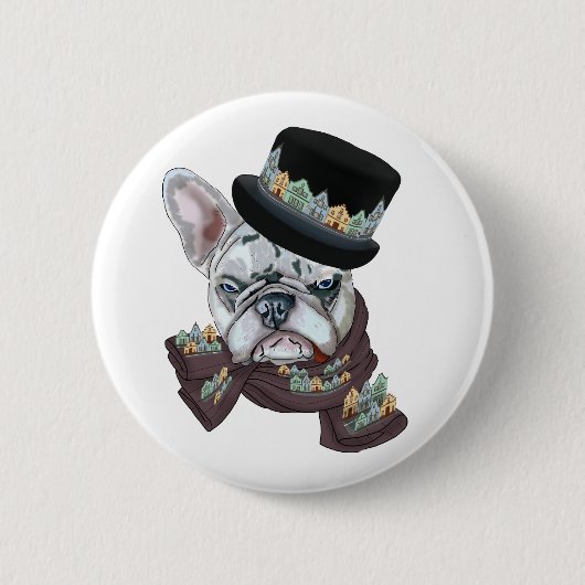 Bulldog City Ronde Button 5,7 Cm (Voorkant)