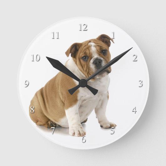 Bulldog Clock Ronde Klok (Voorkant)