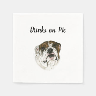 BullDog Cocktail Napkins Servet