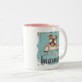 Bulldog cup mug dog lover cup mug tweekleurige koffiemok (Voorkant rechts)