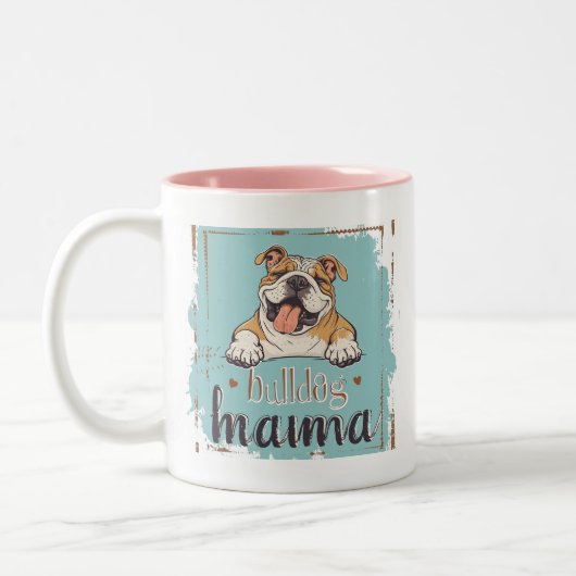 Bulldog cup mug dog lover cup mug tweekleurige koffiemok (Links)