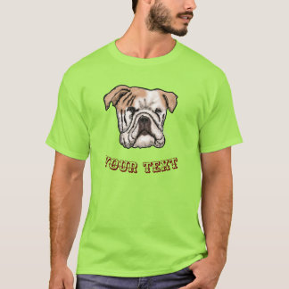 Bulldog Custom Jouw tekst T-shirt