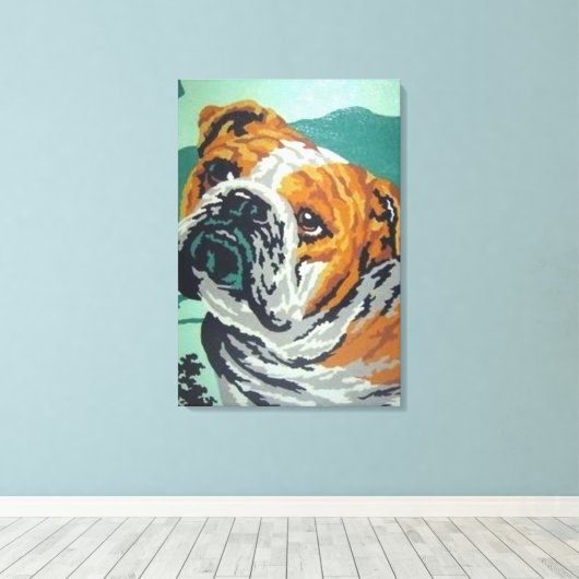 Bulldog Custom Print Verf op nummers (Insitu (Houten vloer))