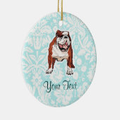 Bulldog; Cute Keramisch Ornament (Rechts)