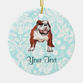 Bulldog; Cute Keramisch Ornament (Voorkant)