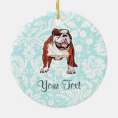 Bulldog; Cute Keramisch Ornament (Achterkant)