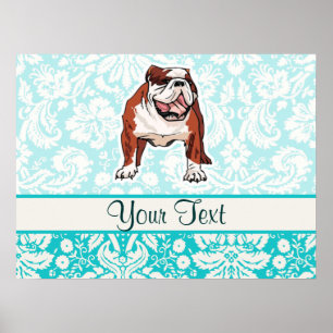 Bulldog; Cute Poster