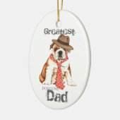 Bulldog Dad Ceramic Ornament (Links)