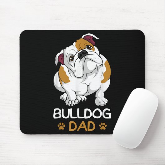 Bulldog Dad Funny English Bulldog Dog Owner for Me Muismat (Met muis)