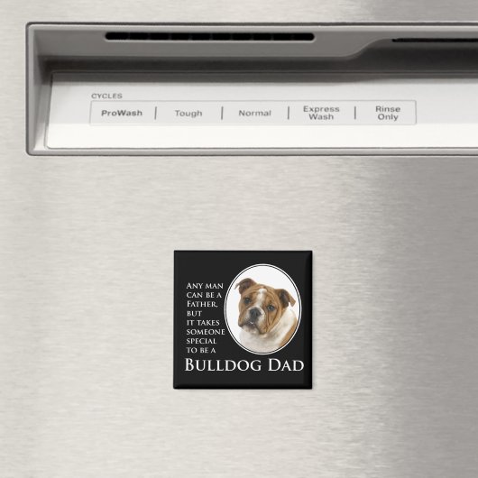 Bulldog Dad Magnet (Insitu (Vaatwasser))