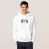 BULLDOG DAD Paw Print 1 Hoodie (Voorkant volledig)