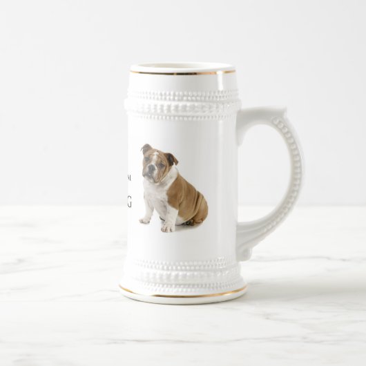 Bulldog Dad Stein Bierpul (Rechts)