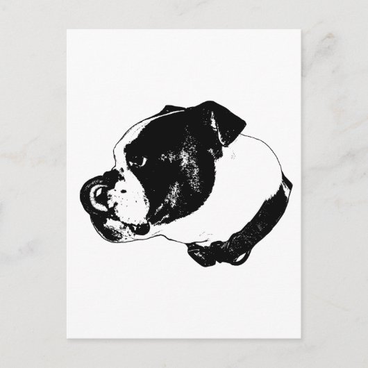 Bulldog Dappere Ansichtkaart Briefkaart (Voorkant)