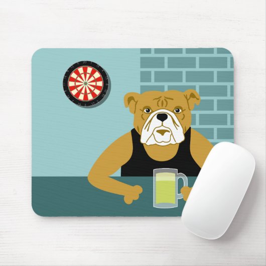 Bulldog Dartboard Beer Bar Muismat (Met muis)