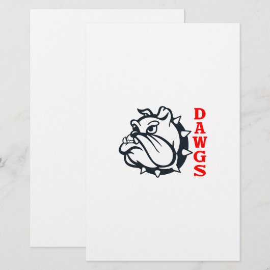 BULLDOG DAWGS BRIEFPAPIER (Voorkant / Achterkant)