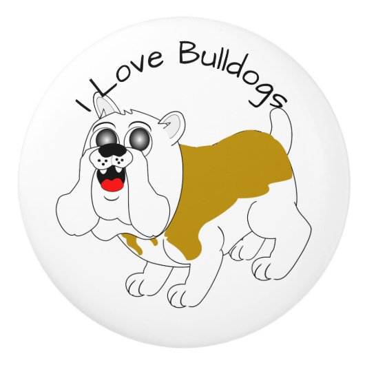 Bulldog Design Keramische Knop (Voorkant)