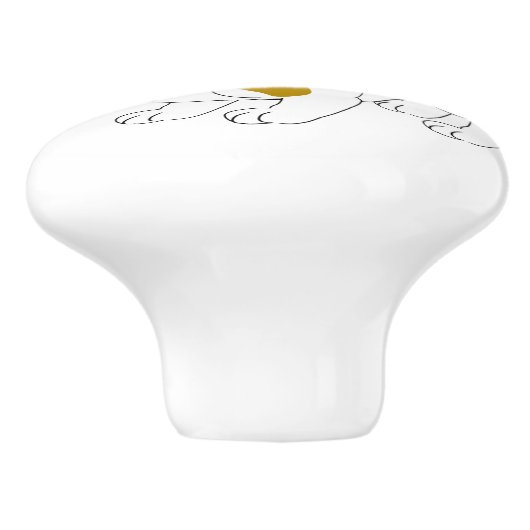 Bulldog Design Keramische Knop (Zijkant)