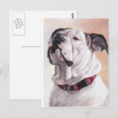 Bulldog Dog Art Briefkaart (Voorkant / Achterkant)