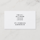 Bulldog Dog Business Visitekaartje (Achterkant)