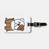 Bulldog Dog Cartoon Bagagelabel (Voorkant horizontaal)